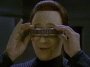 Data wearing Geordi's VISOR